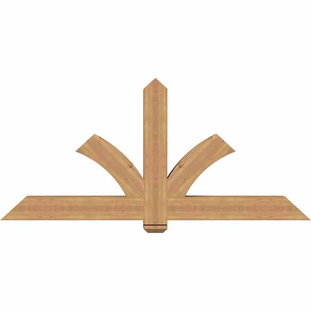 Ekena Millwork Redmond Smooth Timber Gable Bracket, Western Red Cedar, 72"W x 33"H x 5 1/2"D x 5 1/2"F, 11/12 Pitch GBW072X33X0606RED00SWR